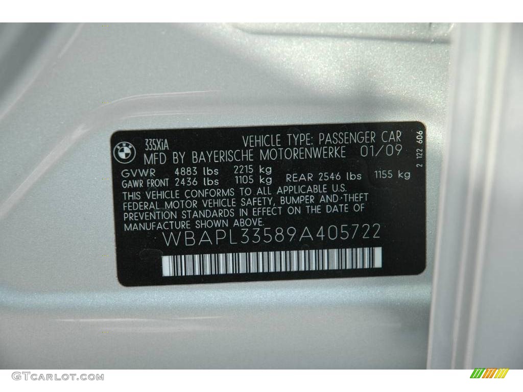 2009 3 Series 335xi Sedan - Titanium Silver Metallic / Black Dakota Leather photo #9