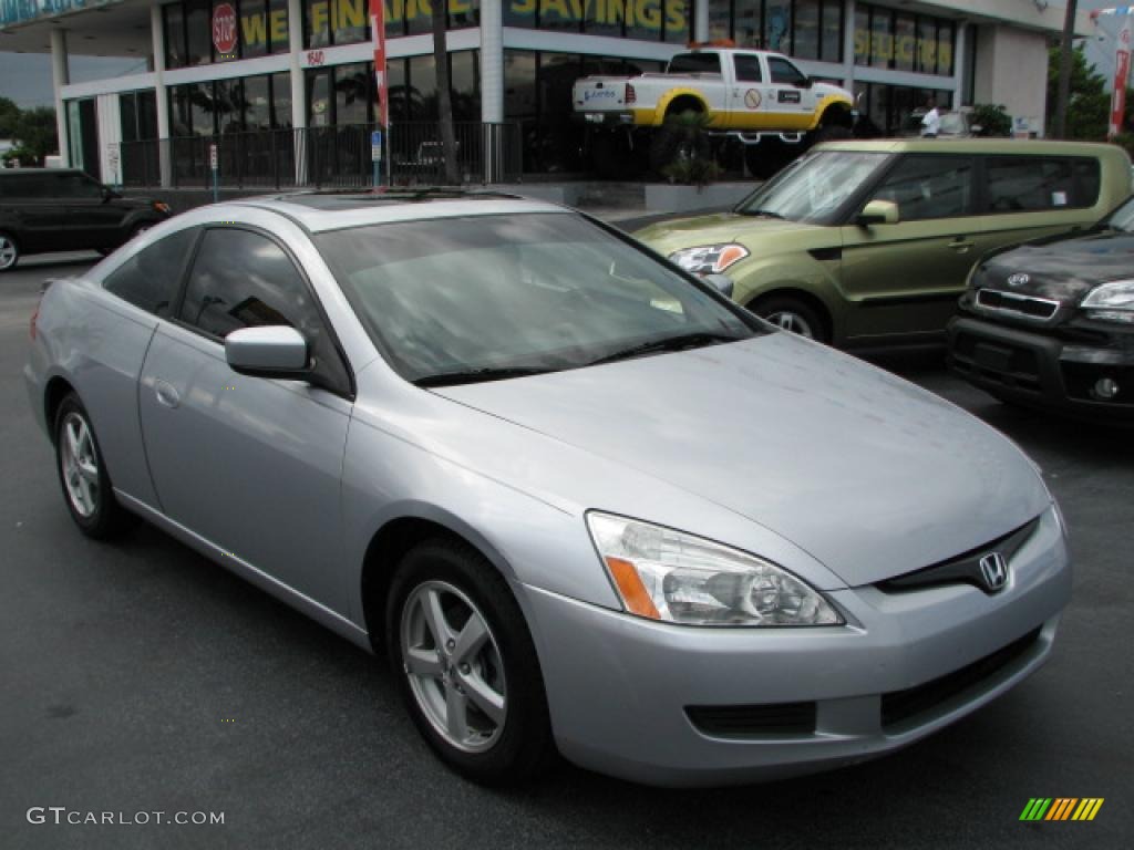 2003 Accord EX-L Coupe - Satin Silver Metallic / Black photo #1