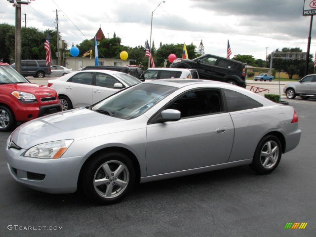 2003 Accord EX-L Coupe - Satin Silver Metallic / Black photo #6