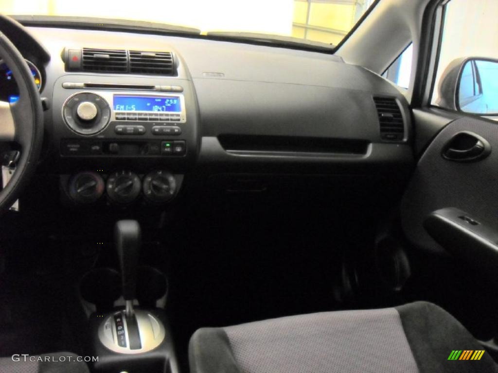 2008 Honda Fit Hatchback Black/Grey Dashboard Photo #39818852