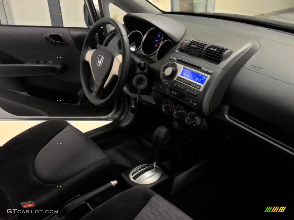 2008 Honda Fit Hatchback Black/Grey Dashboard Photo #39818916