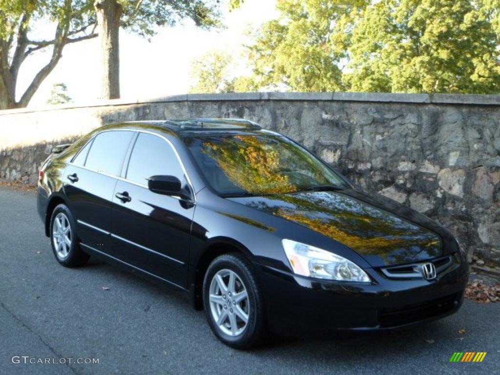 2004 Accord EX V6 Sedan - Nighthawk Black Pearl / Ivory photo #5