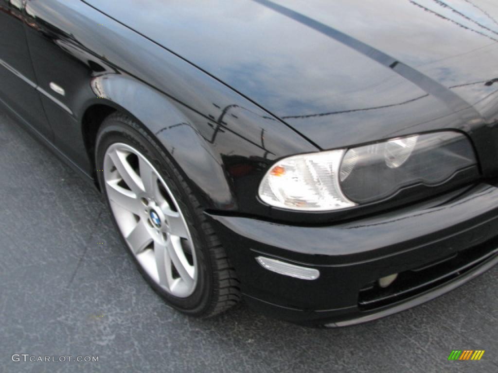 2001 3 Series 325i Coupe - Jet Black / Sand photo #2