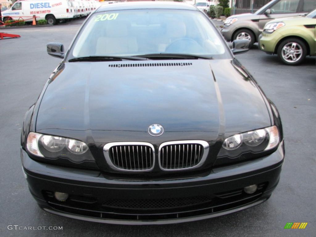 2001 3 Series 325i Coupe - Jet Black / Sand photo #3