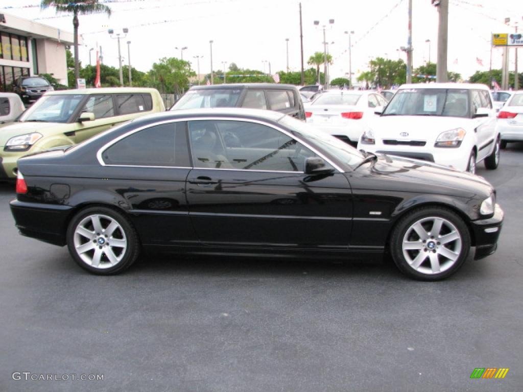 2001 3 Series 325i Coupe - Jet Black / Sand photo #10