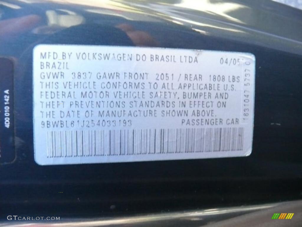 2005 Golf GL 2 Door - Blue Anthracite Metallic / Gray photo #14