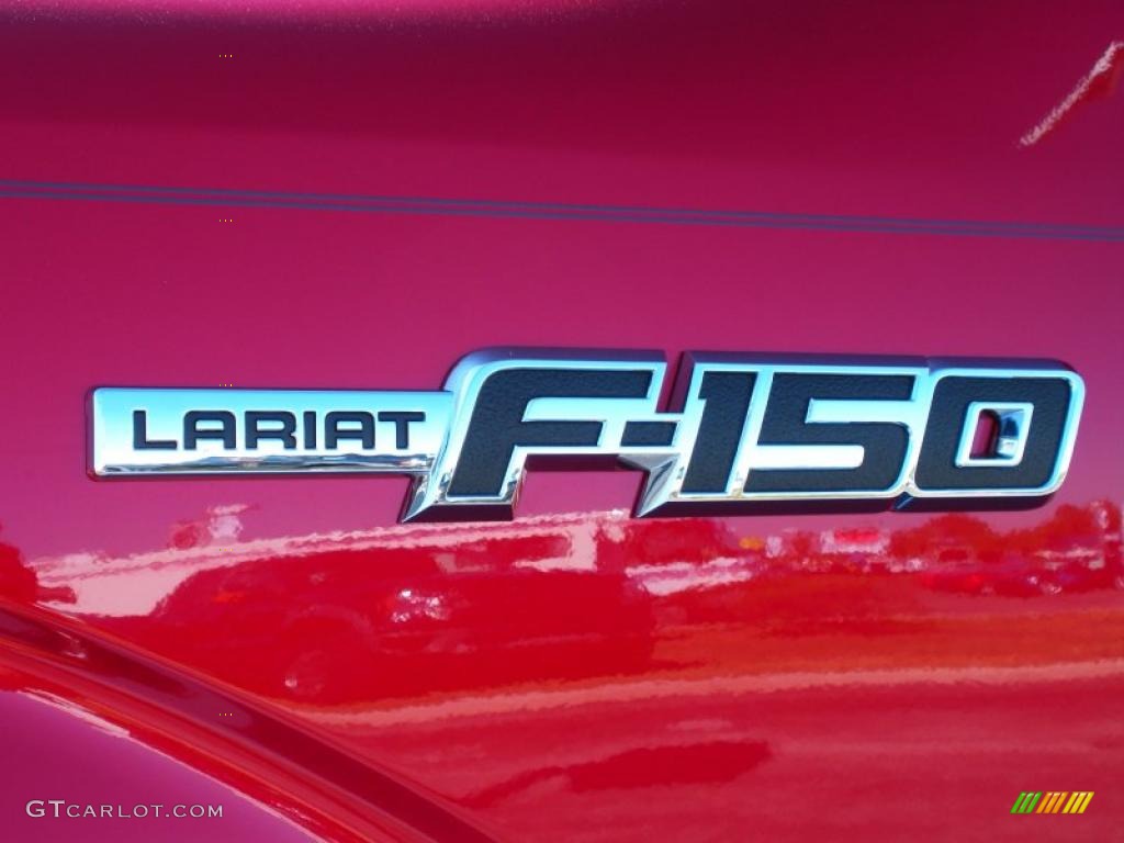 2010 F150 Lariat SuperCrew 4x4 - Red Candy Metallic / Tan photo #4