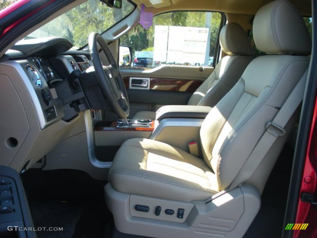 2010 F150 Lariat SuperCrew 4x4 - Red Candy Metallic / Tan photo #5