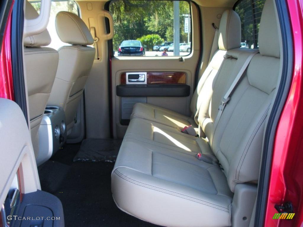 2010 F150 Lariat SuperCrew 4x4 - Red Candy Metallic / Tan photo #6