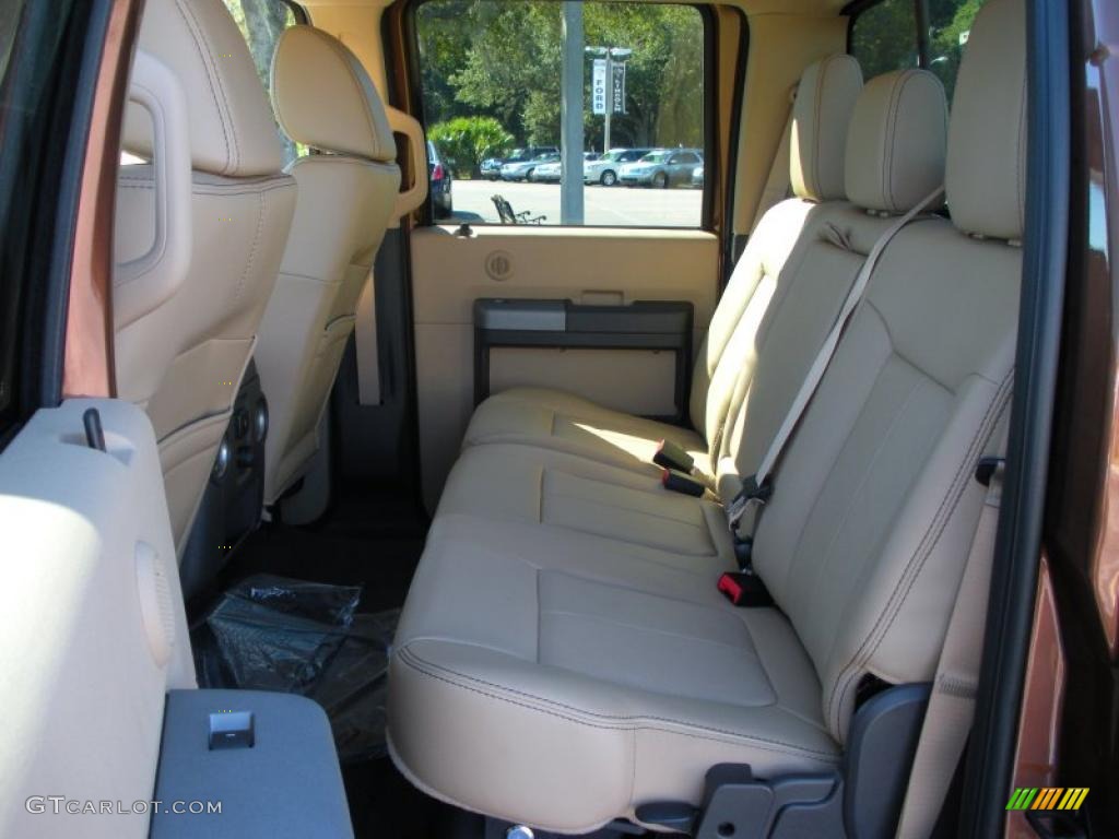 Adobe Two Tone Leather Interior 2011 Ford F250 Super Duty Lariat Crew Cab Photo #39823390