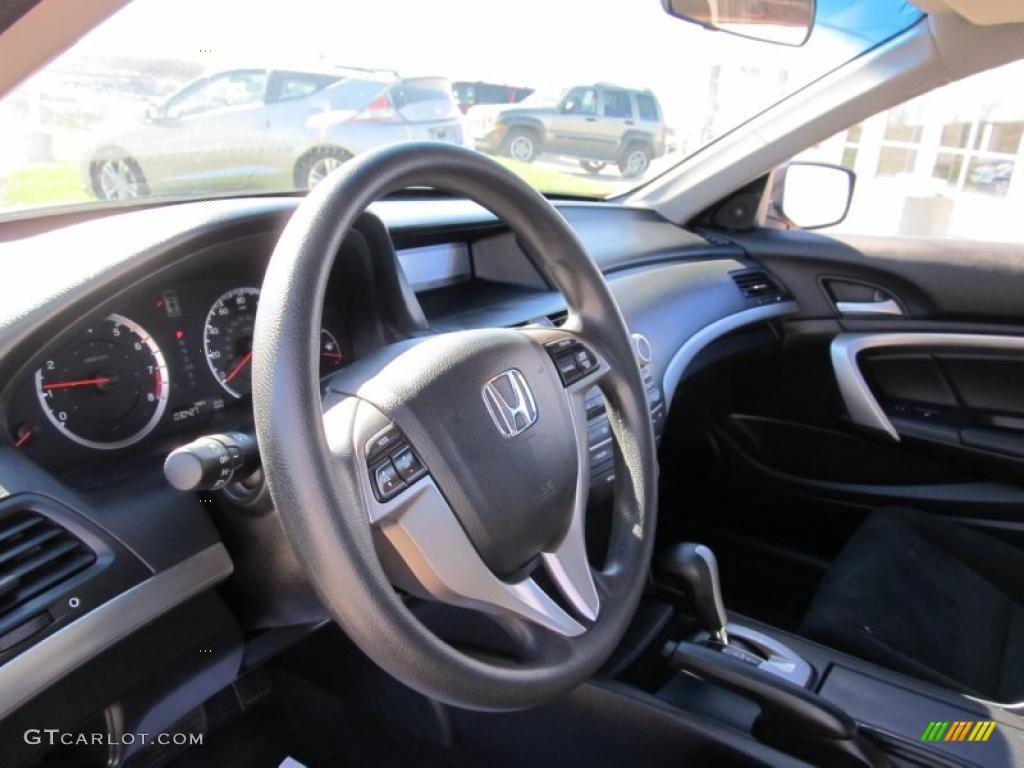 2010 Honda Accord EX Coupe Black Steering Wheel Photo #39824658