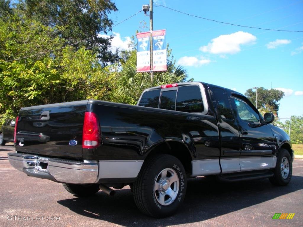 2002 F150 XLT SuperCab - Black / Dark Graphite photo #5