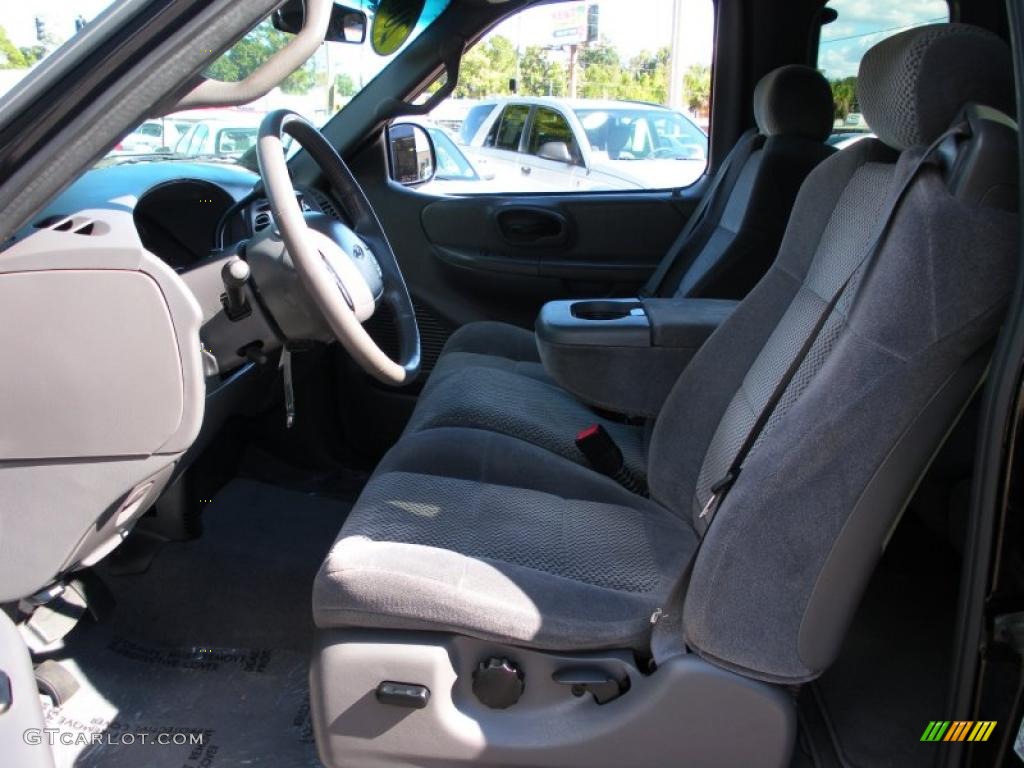 2002 F150 XLT SuperCab - Black / Dark Graphite photo #11