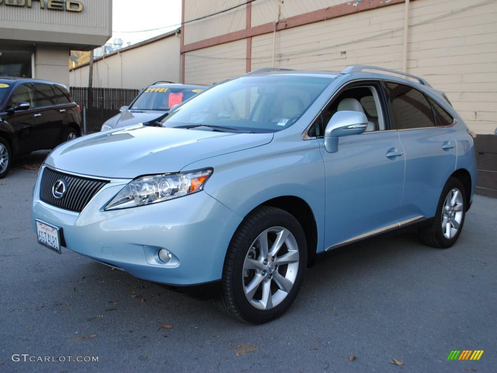2010 RX 350 AWD - Cerulean Blue Metallic / Light Gray/Espresso Birds-Eye Maple photo #3