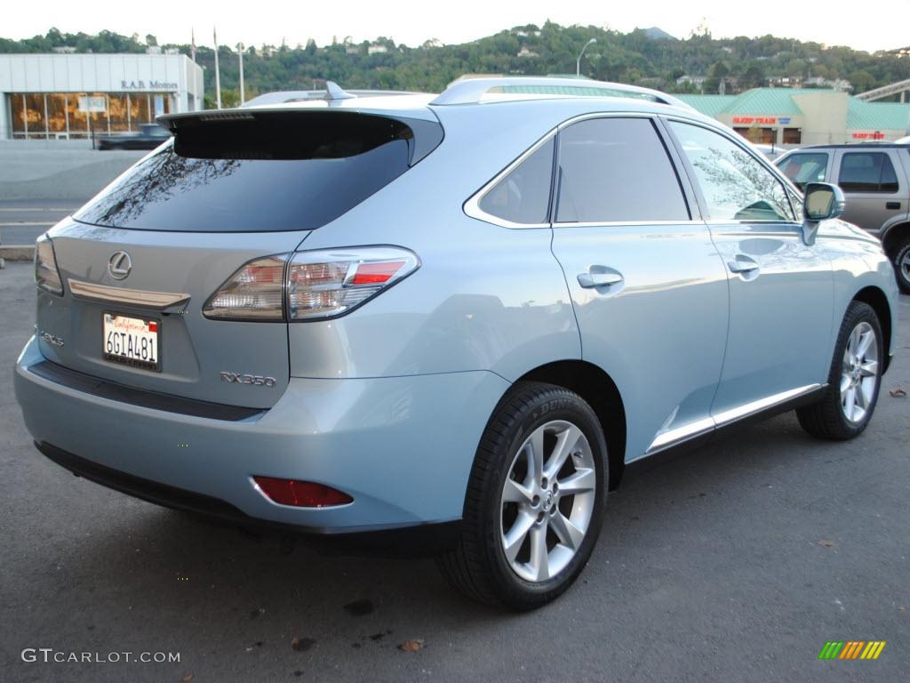 2010 RX 350 AWD - Cerulean Blue Metallic / Light Gray/Espresso Birds-Eye Maple photo #7