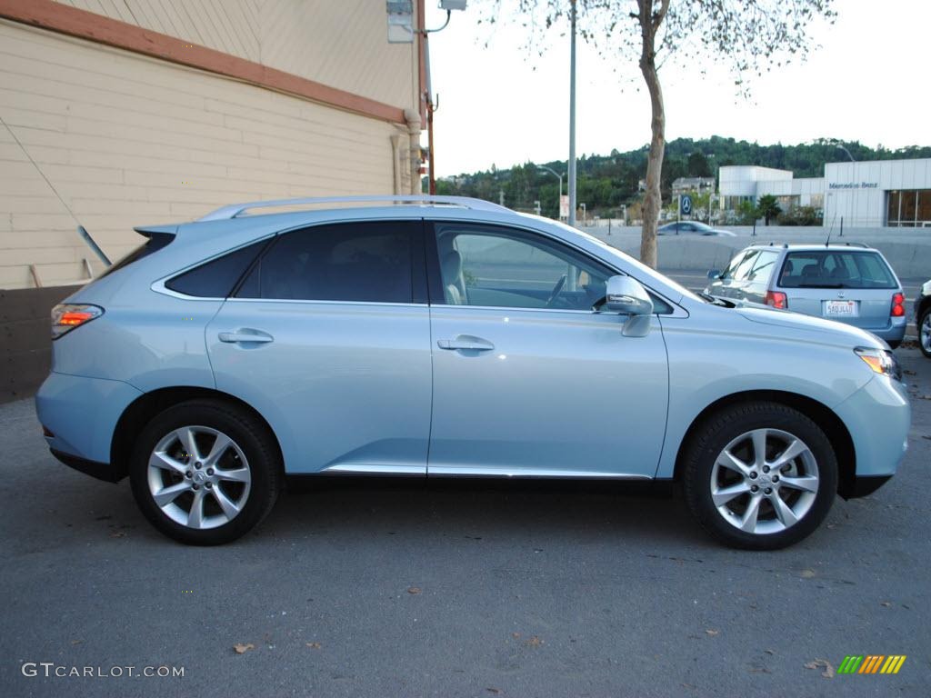 2010 RX 350 AWD - Cerulean Blue Metallic / Light Gray/Espresso Birds-Eye Maple photo #8