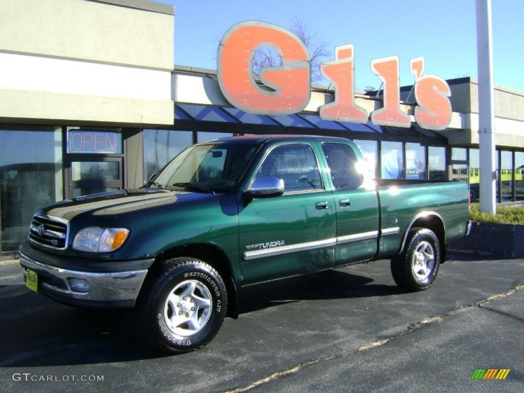 2000 Tundra SR5 Extended Cab - Imperial Jade Mica / Light Charcoal photo #1