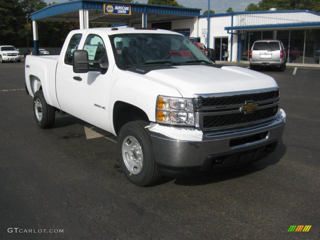 Summit White 2011 Chevrolet Silverado 2500HD Extended Cab 4x4 Exterior Photo #39831727
