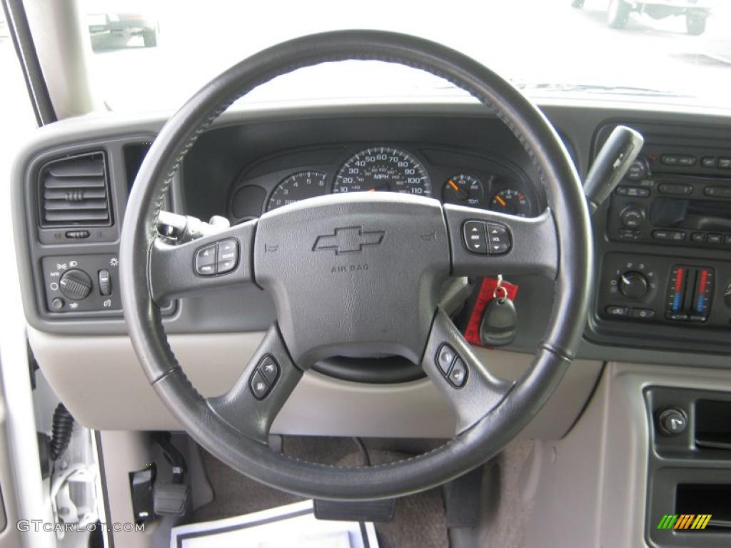 2006 Chevrolet Tahoe Z71 Gray/Dark Charcoal Steering Wheel Photo #39832103