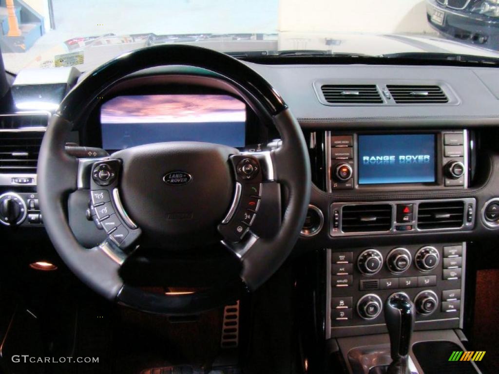 2010 Land Rover Range Rover Supercharged Autobiography Jet Black/Ivory White Dashboard Photo #39833922