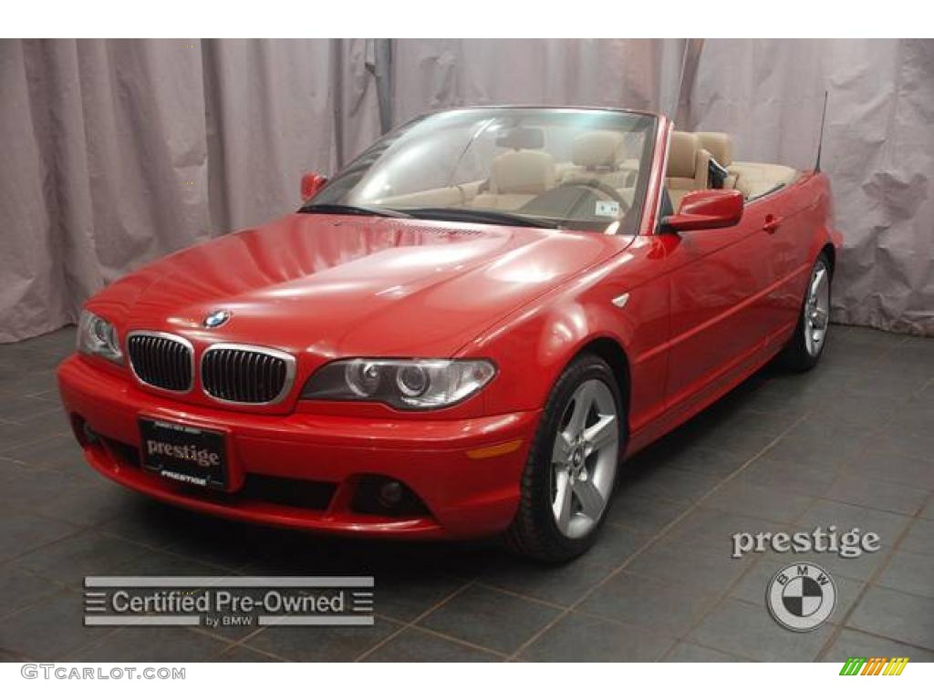 2006 3 Series 325i Convertible - Electric Red / Beige photo #1