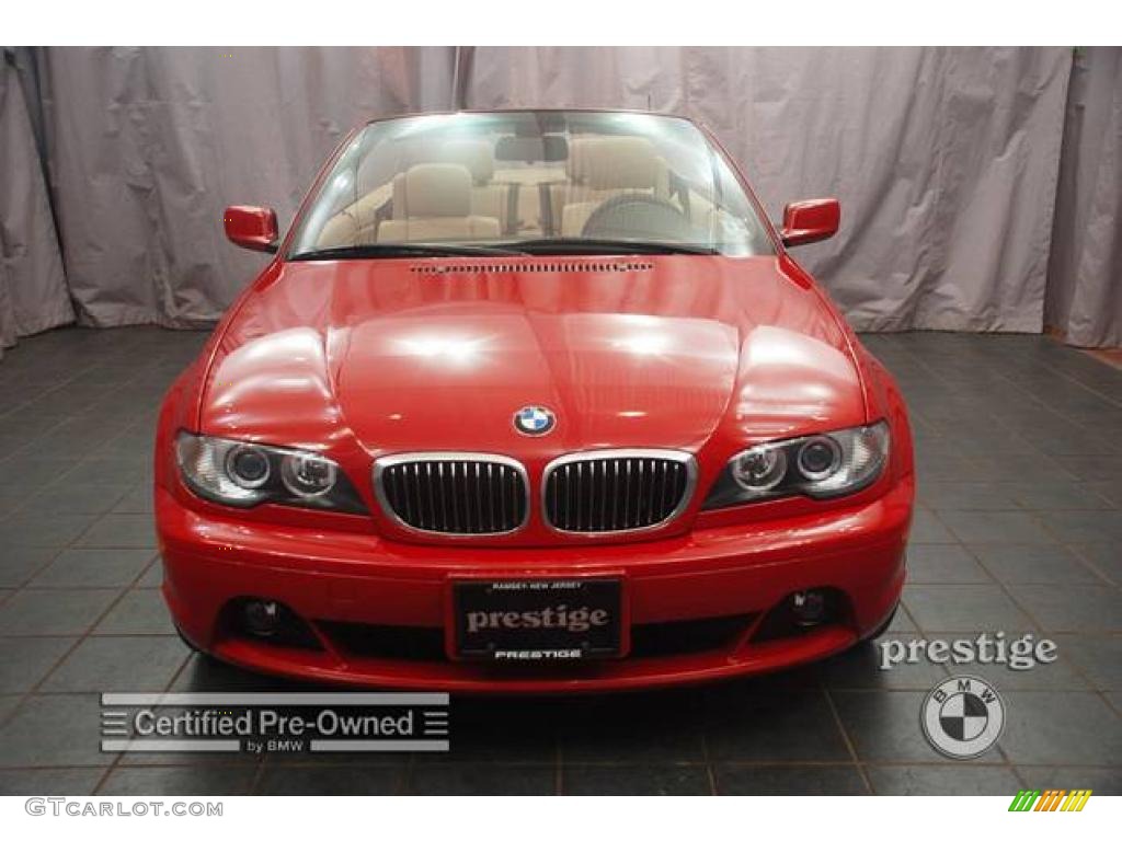 2006 3 Series 325i Convertible - Electric Red / Beige photo #6