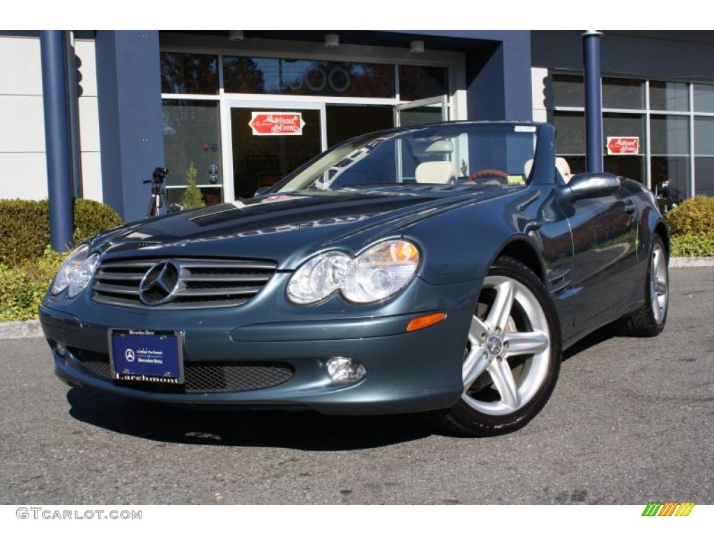 Aegean Blue Metallic 2004 Mercedes-Benz SL 500 Roadster Exterior Photo #39836834