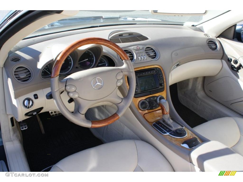 Stone Interior 2004 Mercedes-Benz SL 500 Roadster Photo #39836990