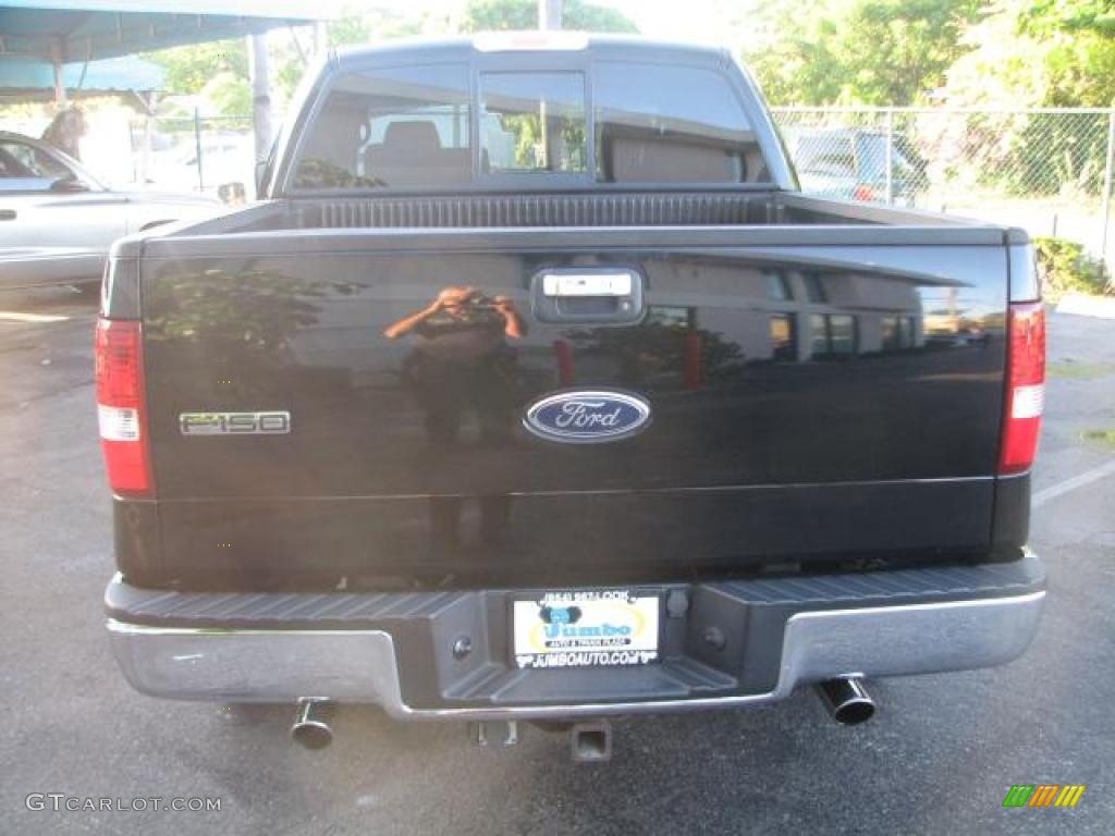 2005 F150 Lariat SuperCrew - Black / Black photo #9