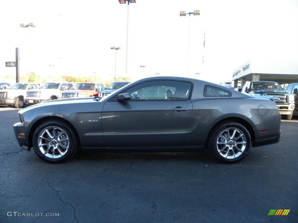 2011 Mustang GT Premium Coupe - Sterling Gray Metallic / Saddle photo #5