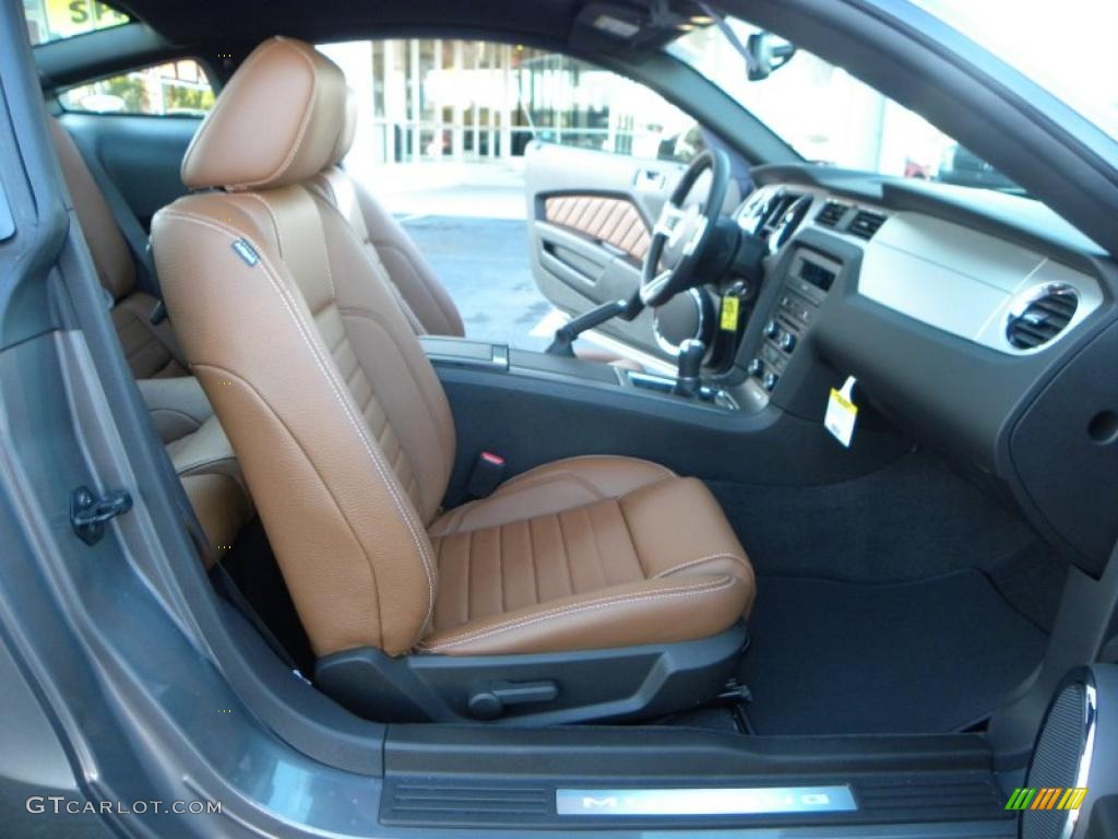 2011 Mustang GT Premium Coupe - Sterling Gray Metallic / Saddle photo #9