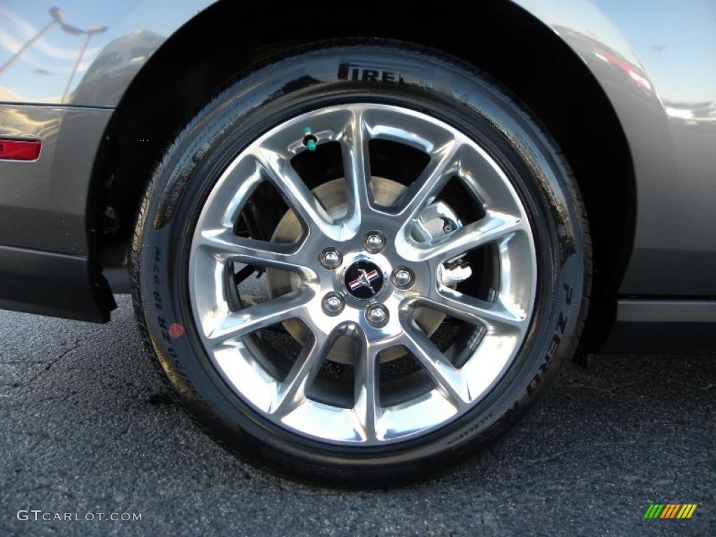 2011 Mustang GT Premium Coupe - Sterling Gray Metallic / Saddle photo #10