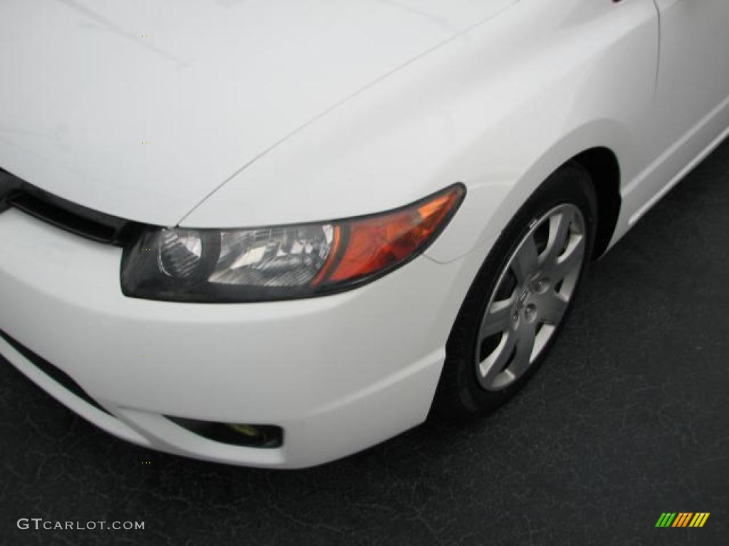 2007 Civic LX Coupe - Taffeta White / Ivory photo #4