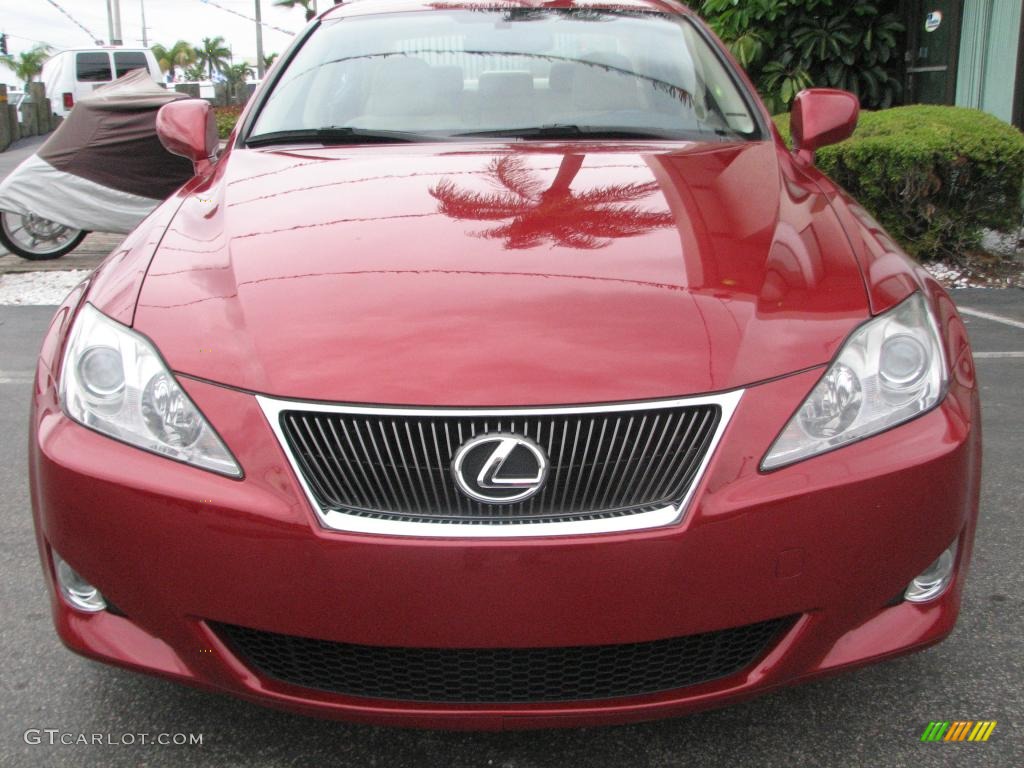 2008 IS 250 - Matador Red Mica / Cashmere Beige photo #3