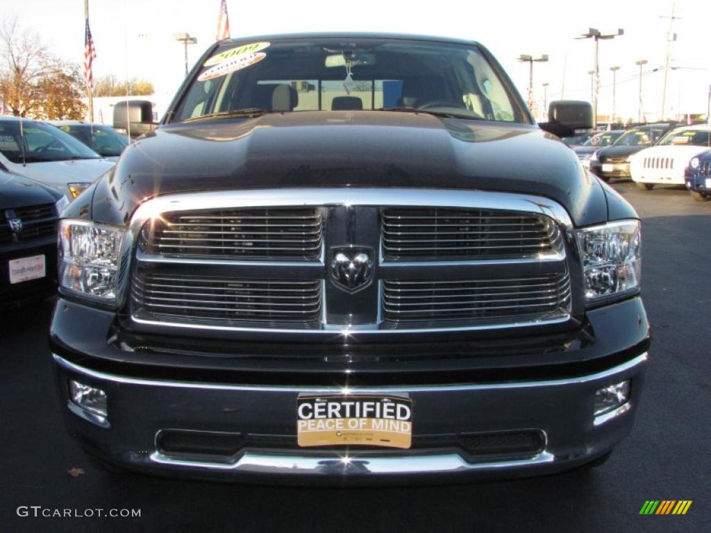 2009 Ram 1500 Big Horn Edition Crew Cab 4x4 - Brilliant Black Crystal Pearl / Dark Slate/Medium Graystone photo #6