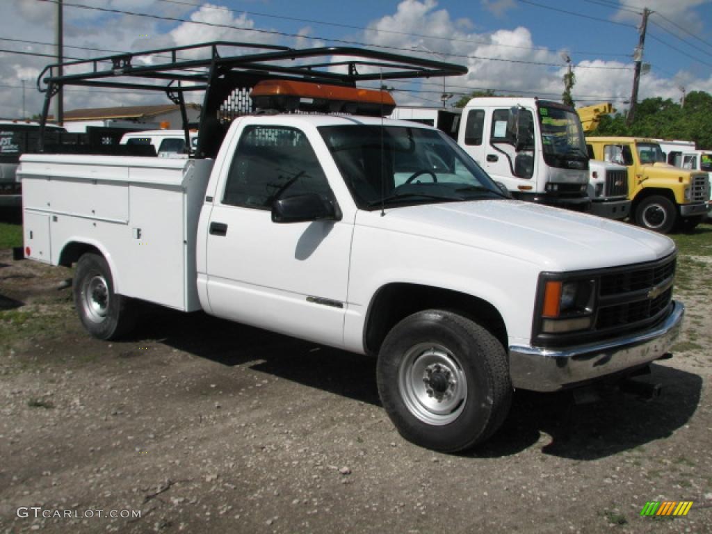 1996 C/K 3500 C3500 Regular Cab - Olympic White / Grey photo #1