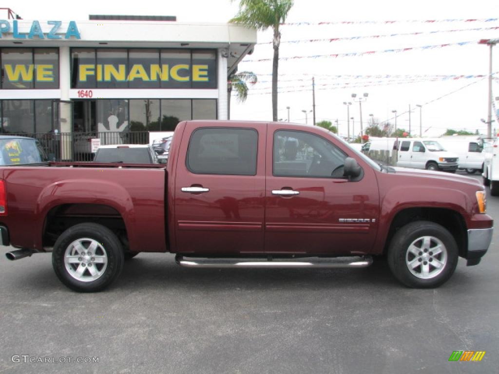 2008 Sierra 1500 SLE Crew Cab - Sonoma Red Metallic / Ebony photo #12