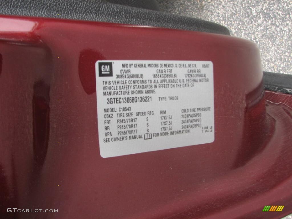 2008 Sierra 1500 SLE Crew Cab - Sonoma Red Metallic / Ebony photo #25
