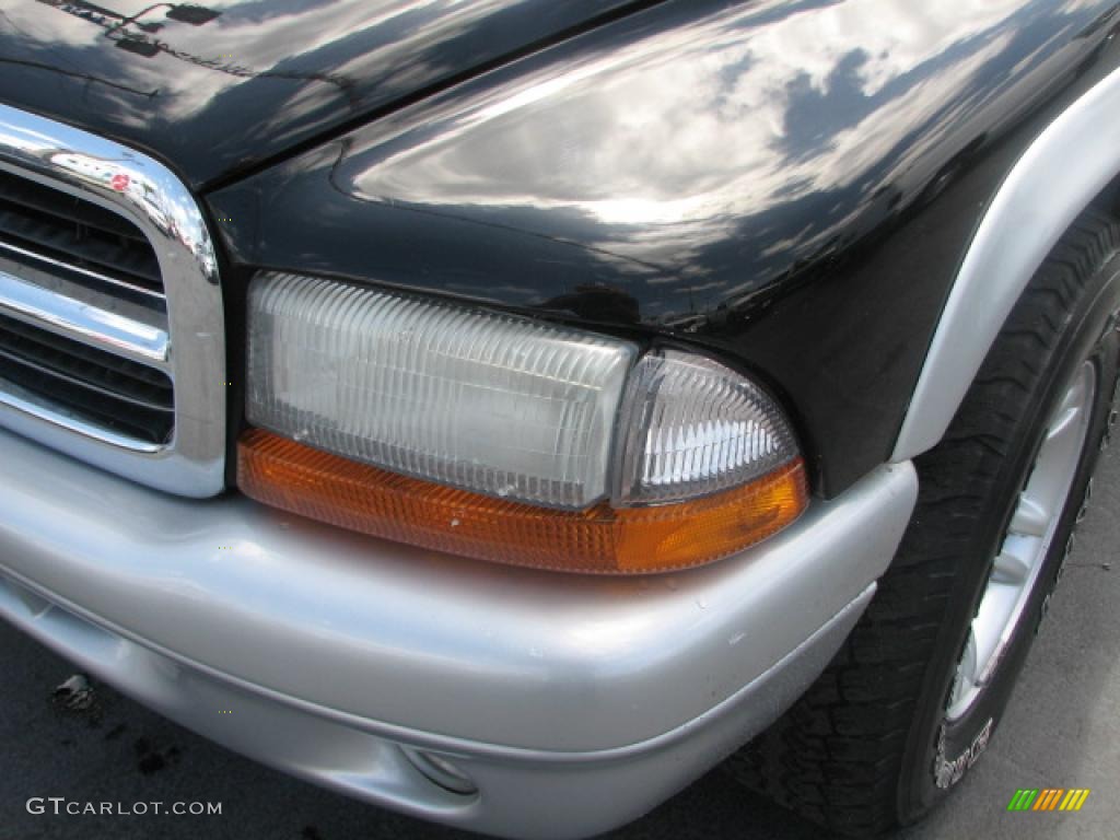 2004 Dakota SLT Quad Cab - Black / Dark Slate Gray photo #4