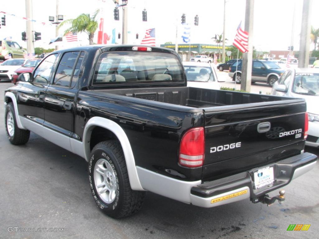 Black 2004 Dodge Dakota SLT Quad Cab Exterior Photo #39854090