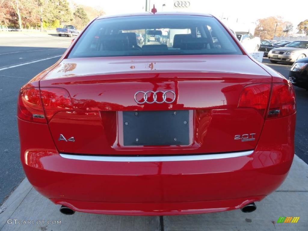 2008 A4 2.0T quattro S-Line Sedan - Brilliant Red / Black photo #4