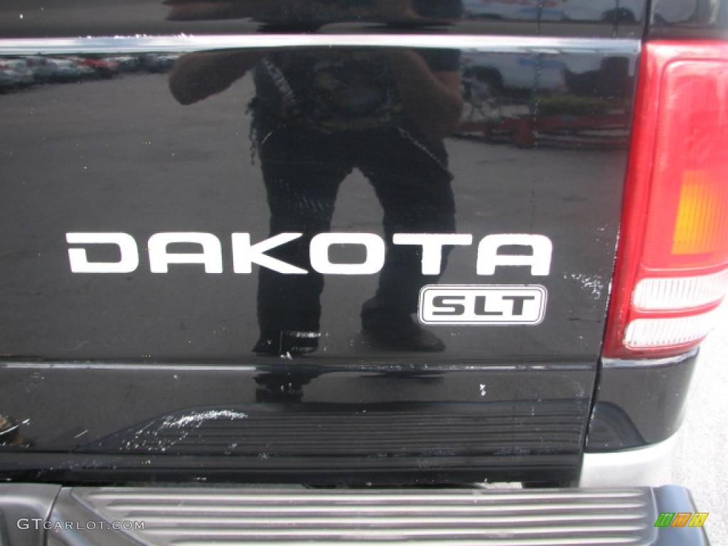 2004 Dakota SLT Quad Cab - Black / Dark Slate Gray photo #11