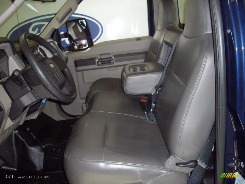 2009 F250 Super Duty XL Regular Cab 4x4 - Dark Blue Pearl Metallic / Medium Stone photo #10