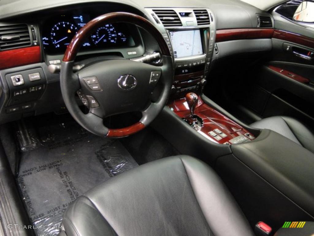 Black Interior 2008 Lexus LS 600h L Hybrid Photo #39857978