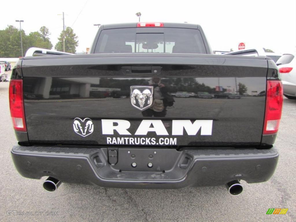2011 Ram 1500 Sport Crew Cab - Brilliant Black Crystal Pearl / Dark Slate Gray/Medium Graystone photo #6