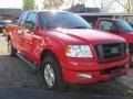 Bright Red 2004 Ford F150 STX SuperCab 4x4 Exterior