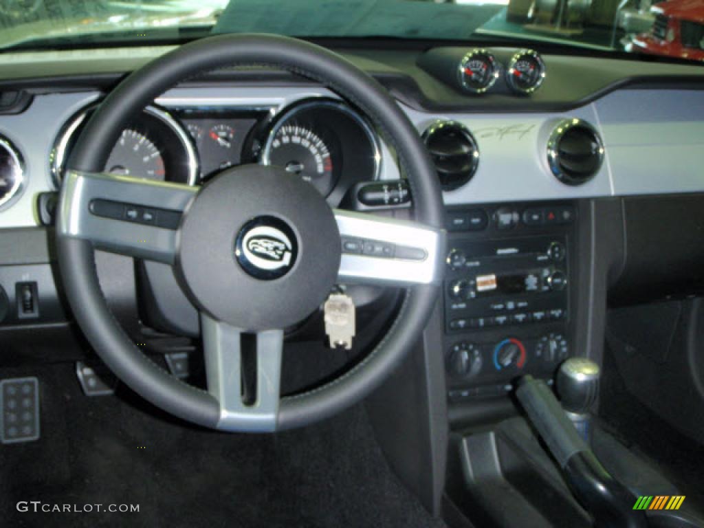 2008 Ford Mustang Saleen Gurney Signature Edition Black/Blue Alcantara Dashboard Photo #39859959