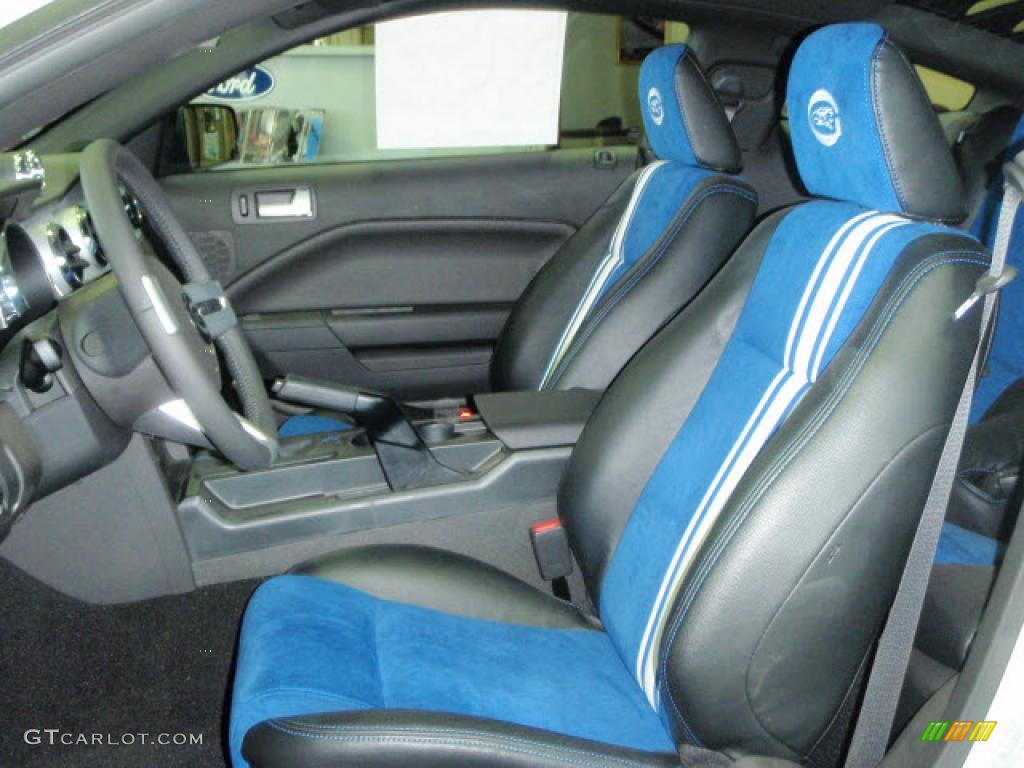 Black/Blue Alcantara Interior 2008 Ford Mustang Saleen Gurney Signature Edition Photo #39859975