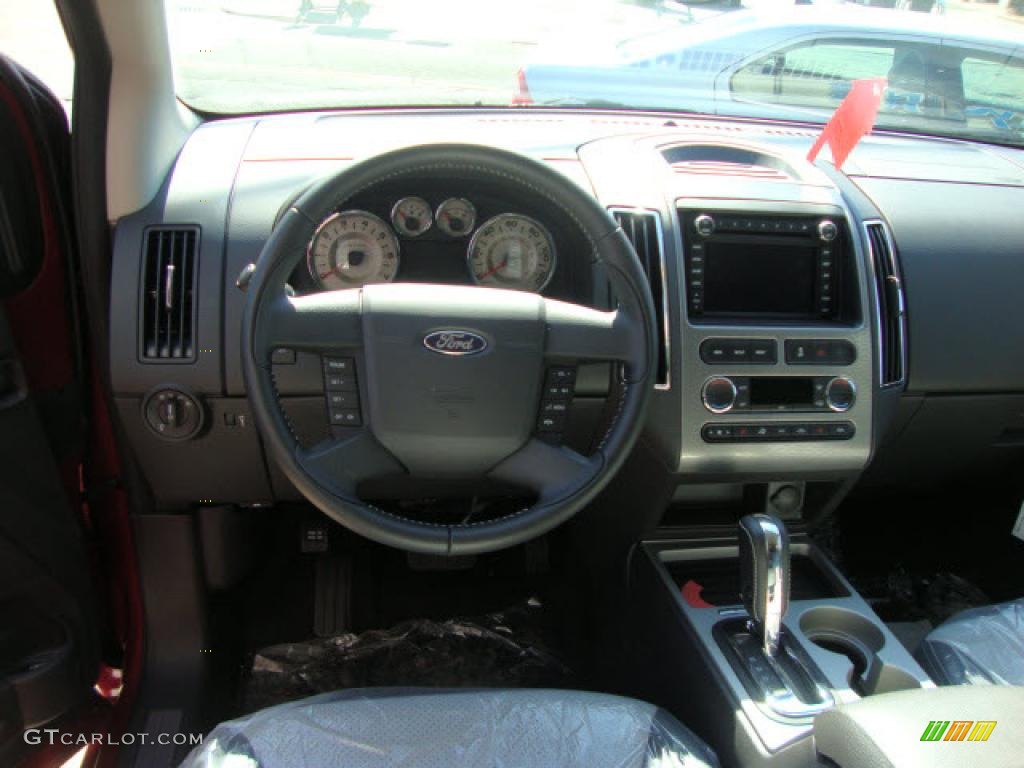 2009 Ford Edge Sport AWD Charcoal Black/Grey Alcantara Dashboard Photo #39860114