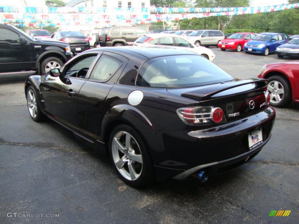 2005 RX-8 Sport - Black Cherry Mica / Parchment photo #2
